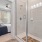 bathroom with glassed, walk-in shower