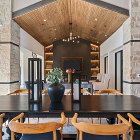 Clubhouse dining table in clubhouse