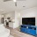 bright living room open to kitchen