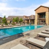 outdoor swimming pool with lounge chairs